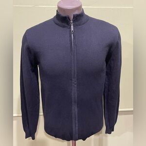 Lavane sweater zip up mock neck black regular fit
